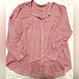 Loft plus size dressy long sleeve blouse